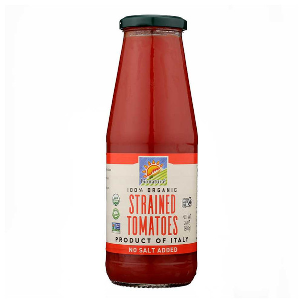 BIONATURAE: Organic Strained Tomatoes, 24 Oz New
