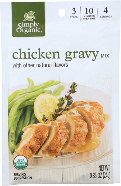 SIMPLY ORGANIC: Gravy Seasoning Mix Roasted Chicken, .85 Oz New