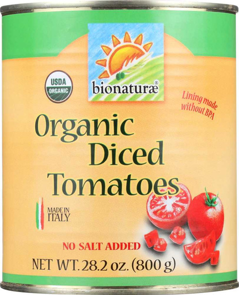 BIONATURAE: Organic Diced Tomatoes, 28.2 oz New