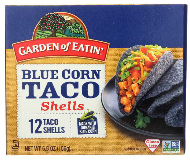 GARDEN OF EATIN: Blue Corn Taco Shells, 5.5 oz New