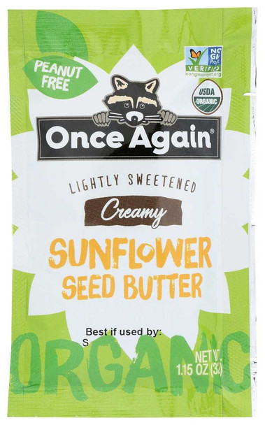 ONCE AGAIN: Organic Sunflower Seed Butter, 1.15 oz New