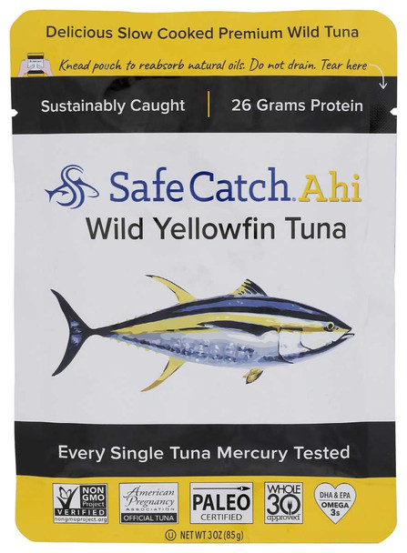 Safecatch: Wild Ahi Yellowfin Tuna Pouch, 3 oz New