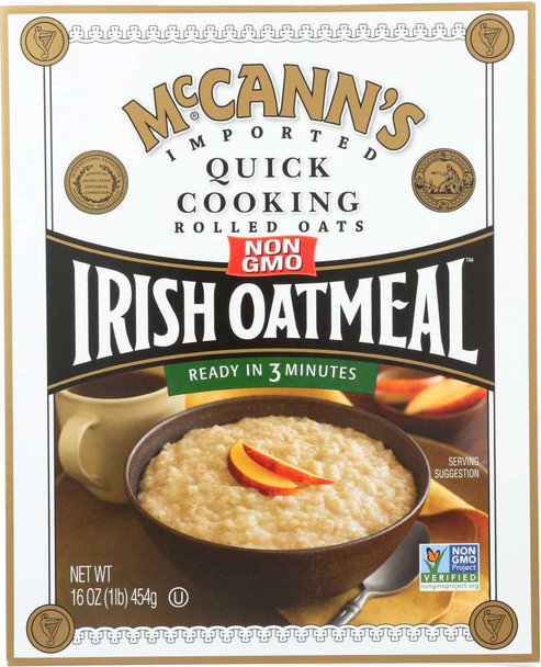 MCCANN'S: Irish Oatmeal Quick Cooking Rolled Oats, 16 oz New