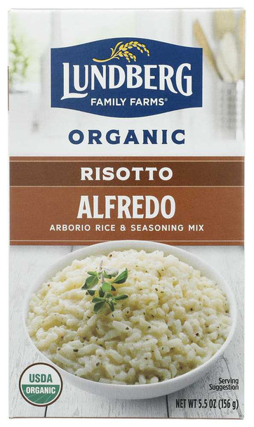 LUNDBERG: Organic Risotto Alfredo, 5.5 Oz New