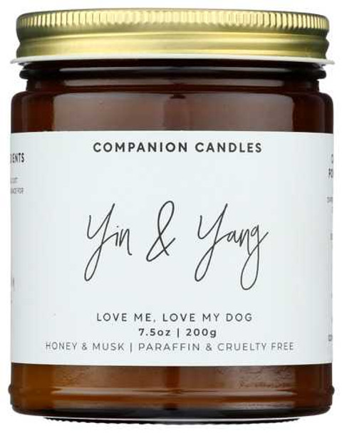 COMPANION CANDLES: Yin and Yang Candle Jar, 7.5 oz New