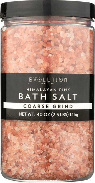 EVOLUTION SALT: Himalayan Pink Bath Salt Coarse Grind, 40 oz New