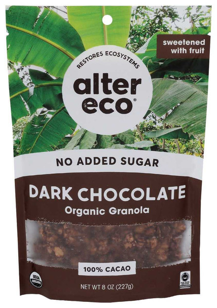 ALTER ECO: Dark Chocolate Organic Granola, 8 oz New
