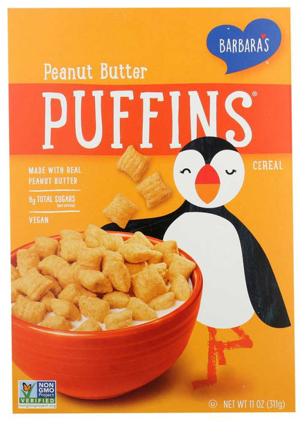 BARBARAS BAKERY: Puffins Cereal Peanut Butter, 11 Oz New
