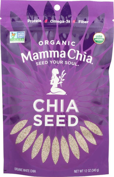 MAMMACHIA: Seed Chia White Organic, 12 oz New