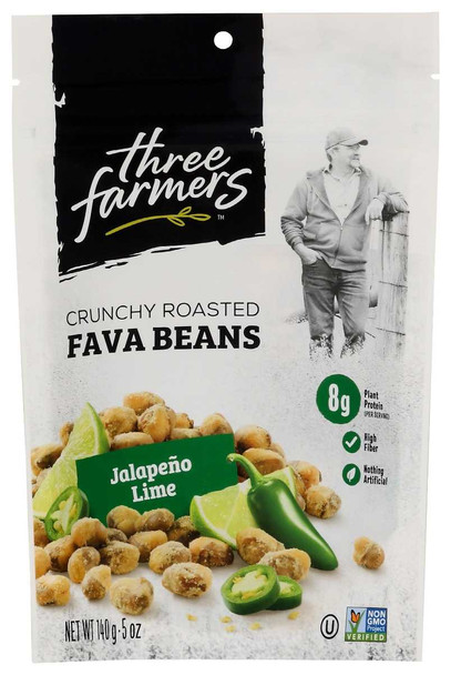 THREE FARMERS: Bean Rstd Jpno Lime Mix, 5 oz New