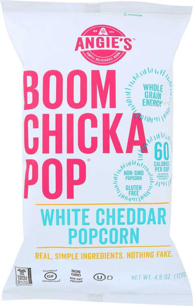 ANGIE'S: Popcorn Boomchickapop White Cheddar Popcorn, 4.5 oz New