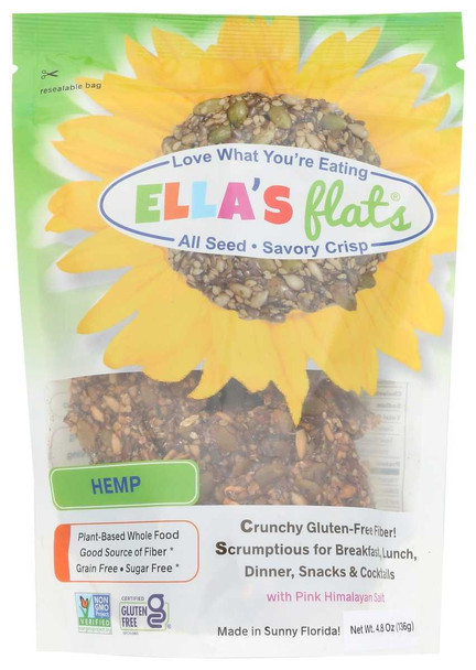 ELLAS FLATS: Crackers Hemp, 6 oz New