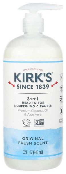 KIRKS: Wash 3 In 1 Fresh Scent, 32 oz New
