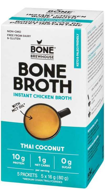 BONE BREWHOUSE: Thai Coconut Chicken Bone Broth, 2.82 oz New