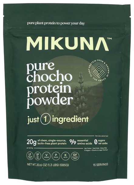 MIKUNA: Pure Chocho Protein Powder, 20.7 oz New