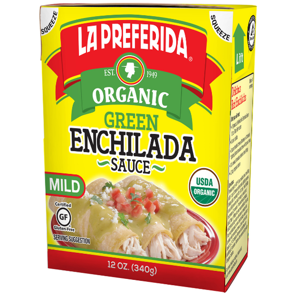 LA PREFERIDA: Organic Green Enchilada Sauce Tetra Recart, 12 oz New
