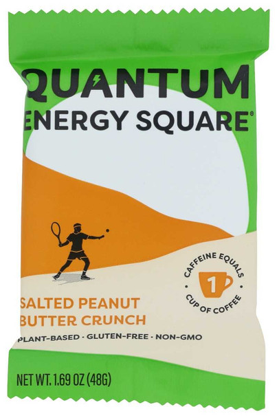 QUANTUM ENERGY SQUARE: Salted Peanut Butter Crunch, 1.69 oz New