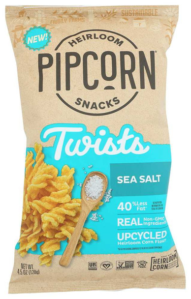 PIPCORN: Twist Corn Sea Salt, 4.5oz New
