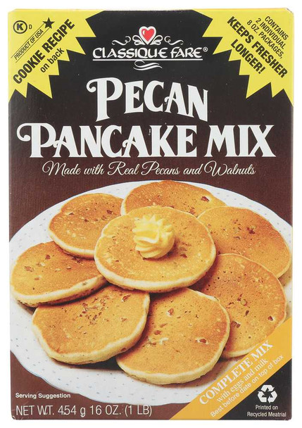 CLASSIQUE FARE: Pecan Pancake Mix, 16 oz New