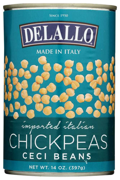 DELALLO: Bean chick Peas, 14 oz New