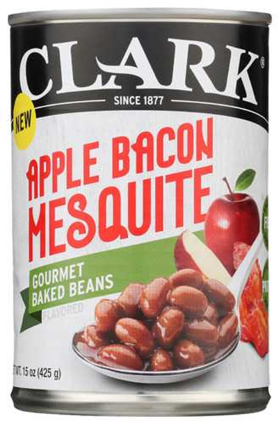CLARK FOODS: Apple Bacon Mesquite Gourmet Baked Beans, 15 oz New
