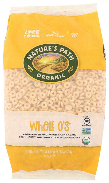 NATURES PATH: Whole O's Gluten Free Cereal Eco Pac, 26.4 oz New