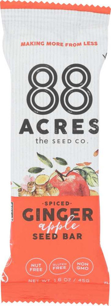 88 ACRES: Apple Ginger Crisp Seed Oat Bars, 1.6 oz New