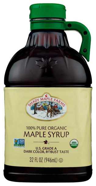 SHADY MAPLE FARMS: Organic Maple Syrup Grade A, 32 oz New