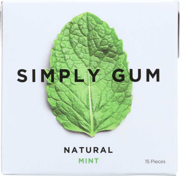 SIMPLYGUM: Gum Mint Natural, 15 pc New