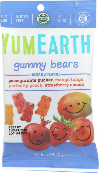 YUMEARTH: Organics Gummy Bears, 2.5 oz New