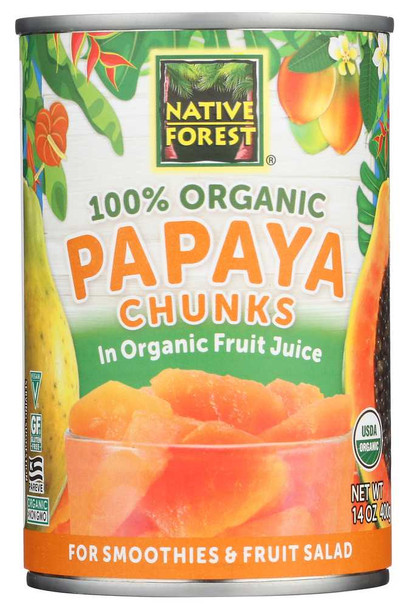 NATIVE FOREST: Papaya Chunks, 14 oz New