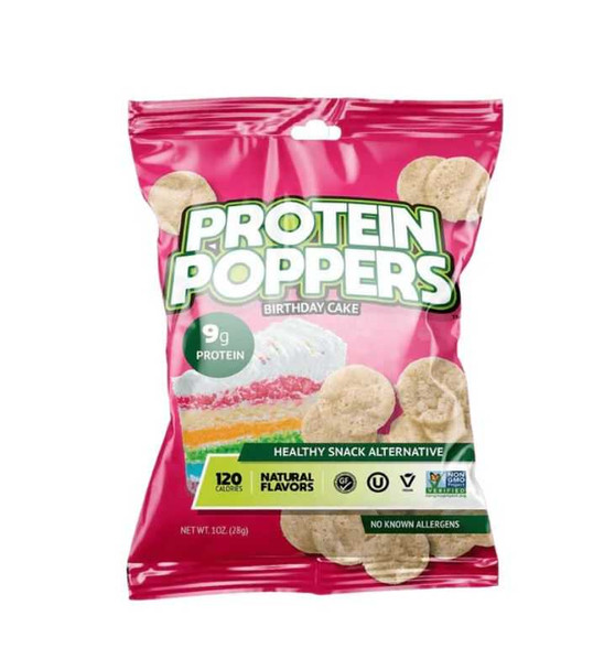 PROTEIN POPPERS: Birthday Cake Chips, 1 oz New