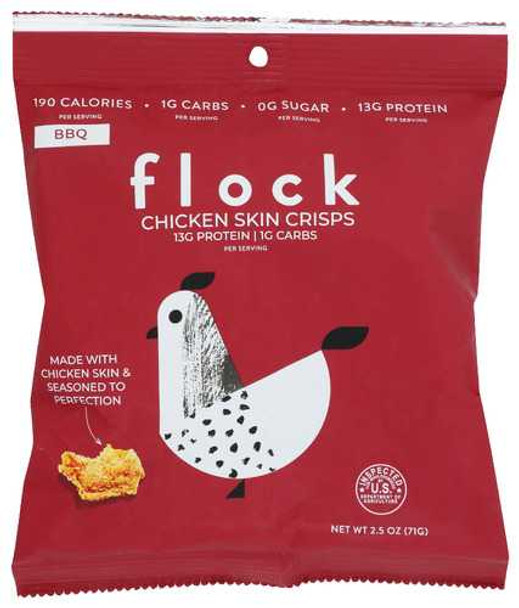 FLOCK: Crisps Chicken Bbq, 2.5 OZ New