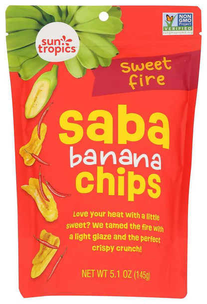 SUN TROPICS: Chips Banana Sweet Chilli, 5.1 OZ New