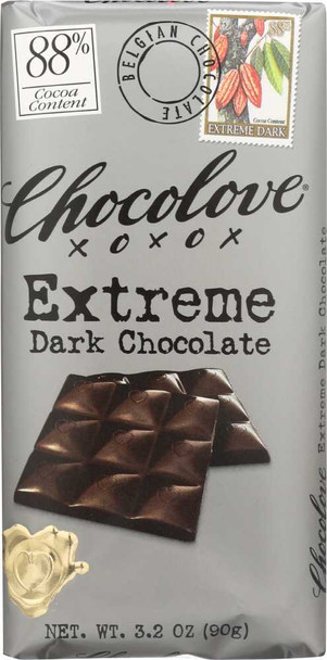 CHOCOLOVE: Extreme Dark Chocolate Bar, 3.2 oz New