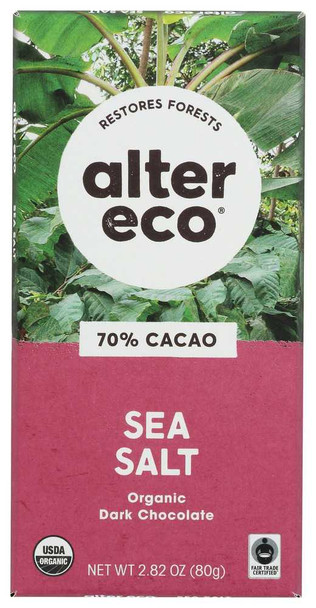 ALTER ECO: Chocolate Organic Deep Dark Sea Salt, 2.82 oz New
