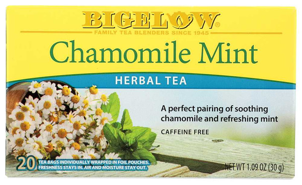 BIGELOW: Chamomile Mint Herbal Tea 20 Tea Bags, 1.09 oz New