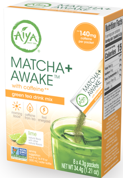 AIYA: Tea Matcha Plus Awake, 1.21 oz New