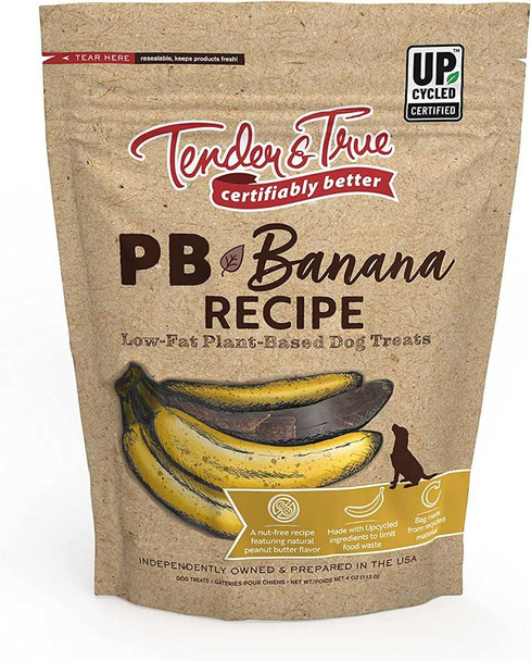 TENDER AND TRUE: Pb and Banana Dog Treats, 4 oz New