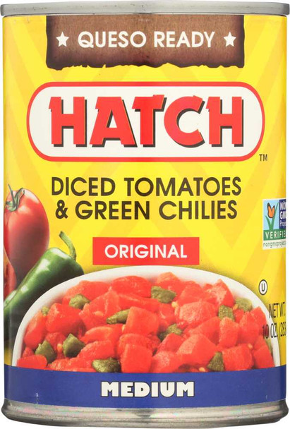 HATCH: Diced Tomatoes & Green Chilies Original Medium, 10 oz New