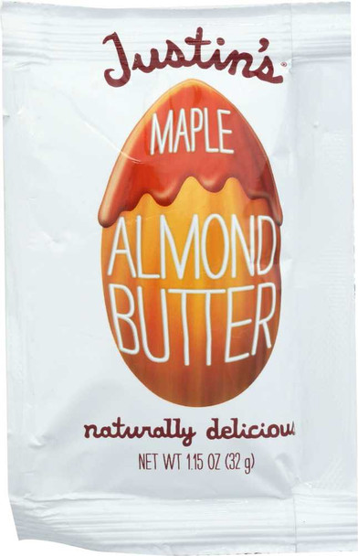 JUSTIN'S: Almond Butter Squeeze Pack Maple, 1.15 oz New