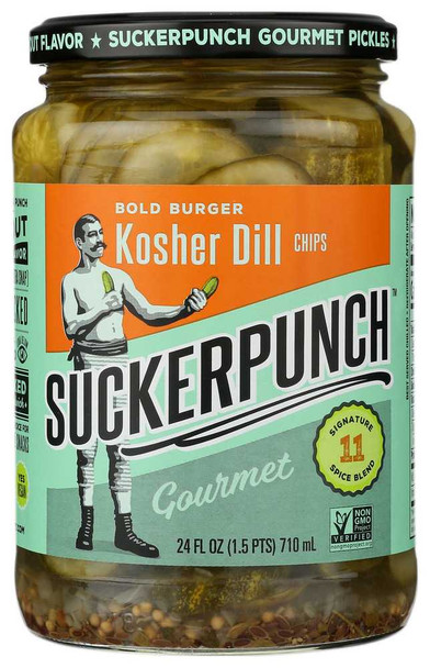 SUCKERPUNCH: Pickle Chips Dill, 24 oz New