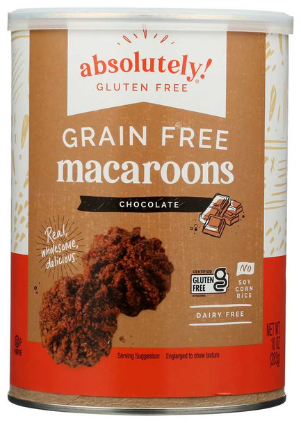 ABSOLUTELY GLUTEN FREE: Chocolate Macaroons, 10 oz New