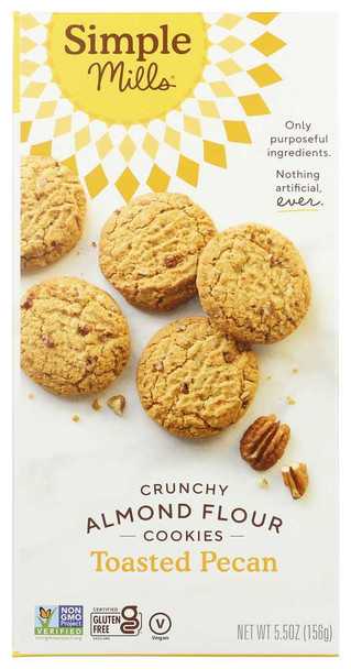 SIMPLE MILLS: Crunchy Toasted Pecan Cookies, 5.5 oz New