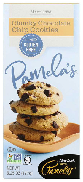 PAMELAS: Cookies Chunky Chocolate Chip, 6 oz New