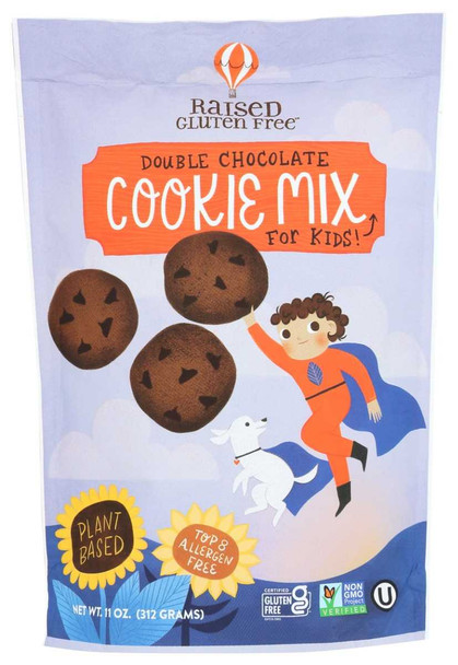 RAISED GLUTEN FREE: Double Chocolate Cookie Mix, 11 oz New