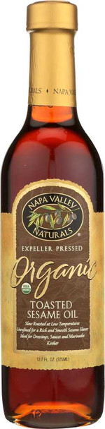 NAPA VALLEY NATURALS: Toasted Sesame Oil Unrefined, 12.7 oz New