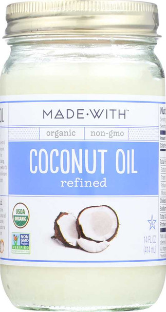 MADE WITH: Oil Coconut Refined Org, 14 fo New