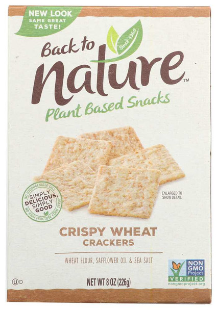 BACK TO NATURE: Crackers Crispy Wheat, 8 oz New