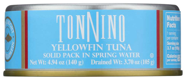 TONNINO: Yellowfin Tuna Solid Pack In Spring Water, 4.9 oz New